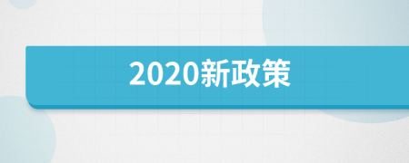 2020新政策