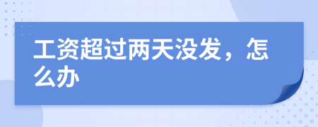工資超過兩天沒發(fā)，怎么辦