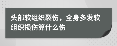 頭部軟組織裂傷，全身多發(fā)軟組織損傷算什么傷