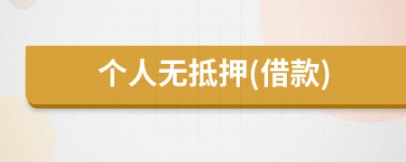 個人無抵押(借款)