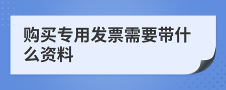 購(gòu)買(mǎi)專(zhuān)用發(fā)票需要帶什么資料