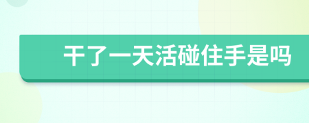 干了一天活碰住手是嗎