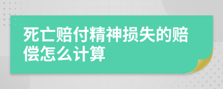 死亡賠付精神損失的賠償怎么計(jì)算