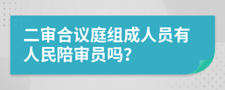 二審合議庭組成人員有人民陪審員嗎？