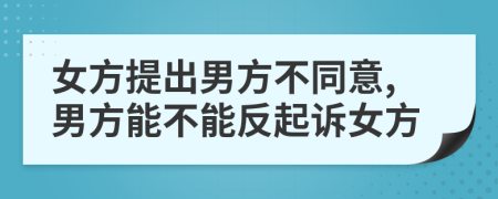 女方提出男方不同意,男方能不能反起訴女方