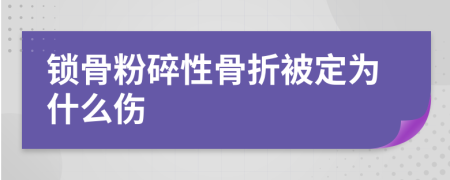 鎖骨粉碎性骨折被定為什么傷