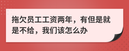 拖欠員工工資兩年，有但是就是不給，我們該怎么辦