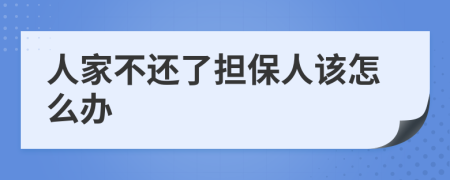 人家不還了擔保人該怎么辦
