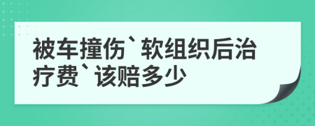 被車撞傷`軟組織后治療費(fèi)`該賠多少
