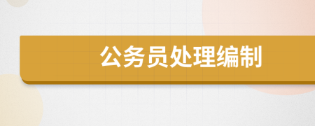 公務(wù)員處理編制