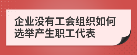 企業(yè)沒有工會組織如何選舉產(chǎn)生職工代表