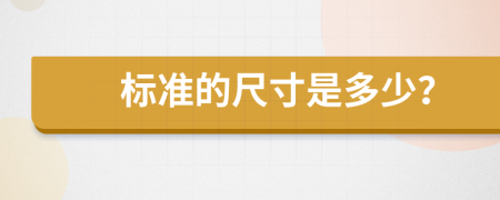 標(biāo)準(zhǔn)的尺寸是多少？