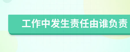 工作中發(fā)生責(zé)任由誰(shuí)負(fù)責(zé)