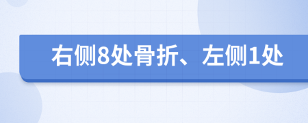 右側8處骨折、左側1處