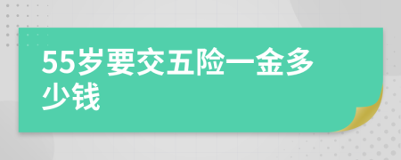 55歲要交五險(xiǎn)一金多少錢(qián)