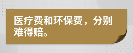 醫(yī)療費和環(huán)保費，分別難得賠。