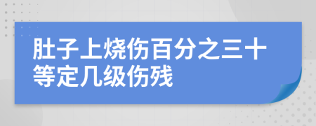 肚子上燒傷百分之三十等定幾級(jí)傷殘
