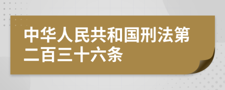 中華人民共和國刑法第二百三十六條