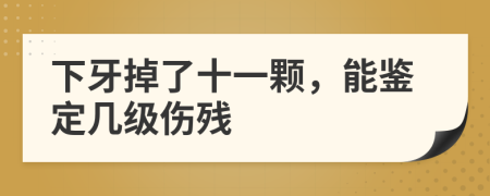 下牙掉了十一顆，能鑒定幾級(jí)傷殘