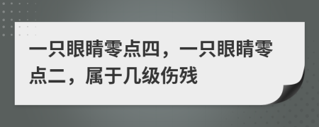 一只眼睛零點四，一只眼睛零點二，屬于幾級傷殘