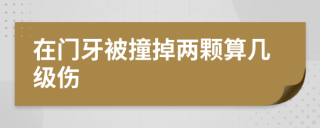 在門牙被撞掉兩顆算幾級傷