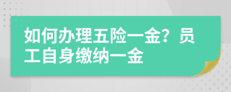如何辦理五險一金？員工自身繳納一金