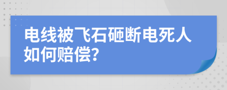 電線被飛石砸斷電死人如何賠償？