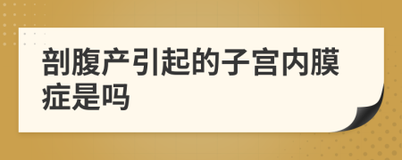 剖腹產(chǎn)引起的子宮內(nèi)膜癥是嗎