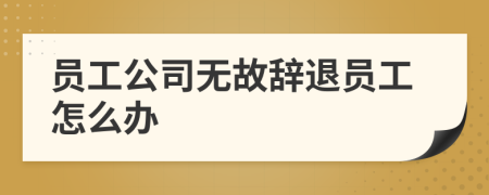 員工公司無(wú)故辭退員工怎么辦