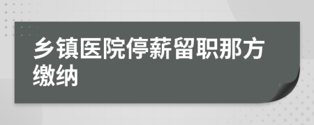 鄉(xiāng)鎮(zhèn)醫(yī)院停薪留職那方繳納