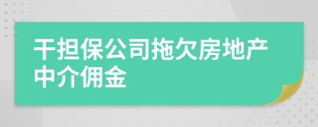 干擔(dān)保公司拖欠房地產(chǎn)中介傭金