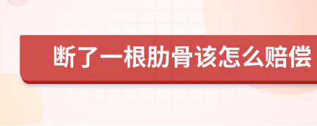 斷了一根肋骨該怎么賠償