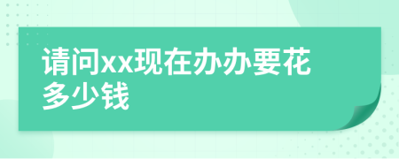 請(qǐng)問xx現(xiàn)在辦辦要花多少錢