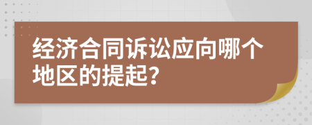 經(jīng)濟(jì)合同訴訟應(yīng)向哪個(gè)地區(qū)的提起？