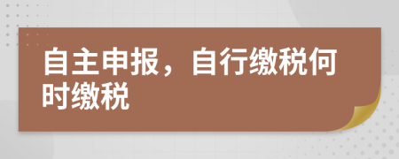 自主申報(bào)，自行繳稅何時(shí)繳稅