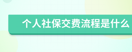 個人社保交費流程是什么