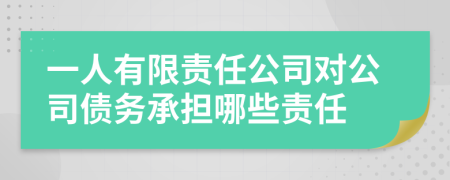 一人有限責(zé)任公司對公司債務(wù)承擔(dān)哪些責(zé)任