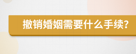 撤銷婚姻需要什么手續(xù)？