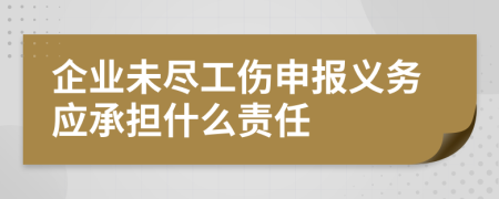 企業(yè)未盡工傷申報義務(wù)應(yīng)承擔(dān)什么責(zé)任