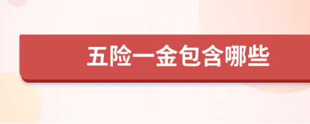 五險(xiǎn)一金包含哪些