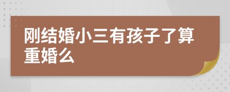 剛結(jié)婚小三有孩子了算重婚么
