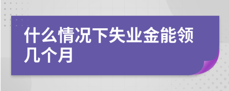 什么情況下失業(yè)金能領(lǐng)幾個(gè)月