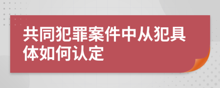 共同犯罪案件中從犯具體如何認(rèn)定