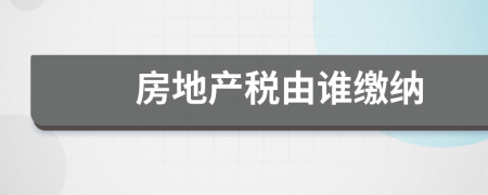 房地產(chǎn)稅由誰繳納