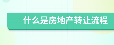 什么是房地產(chǎn)轉(zhuǎn)讓流程