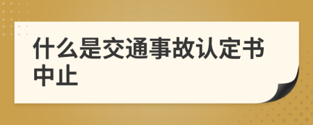什么是交通事故認(rèn)定書中止
