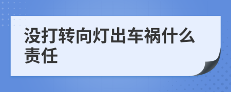 沒(méi)打轉(zhuǎn)向燈出車(chē)禍?zhǔn)裁簇?zé)任