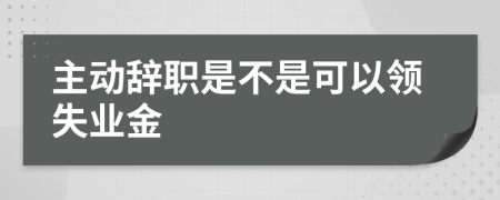 主動辭職是不是可以領(lǐng)失業(yè)金