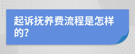 起訴撫養(yǎng)費(fèi)流程是怎樣的？
