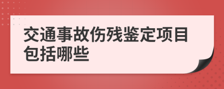 交通事故傷殘鑒定項目包括哪些